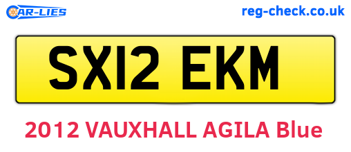 SX12EKM are the vehicle registration plates.