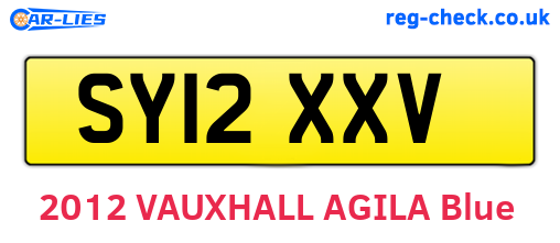 SY12XXV are the vehicle registration plates.