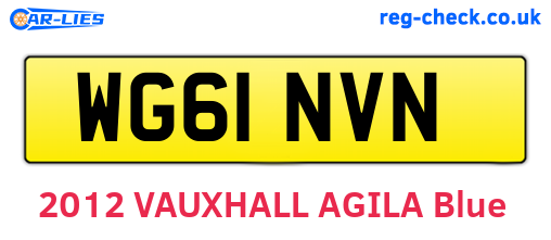 WG61NVN are the vehicle registration plates.