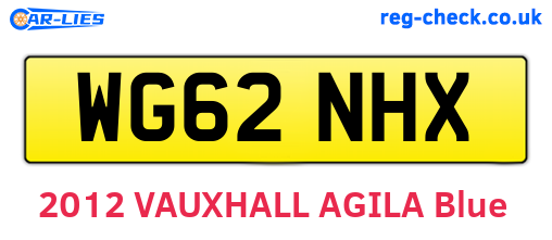 WG62NHX are the vehicle registration plates.