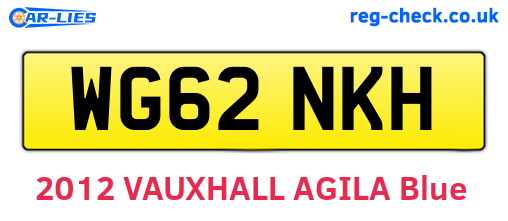 WG62NKH are the vehicle registration plates.
