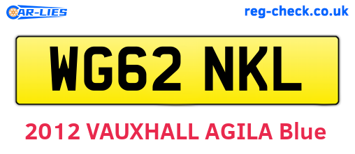 WG62NKL are the vehicle registration plates.