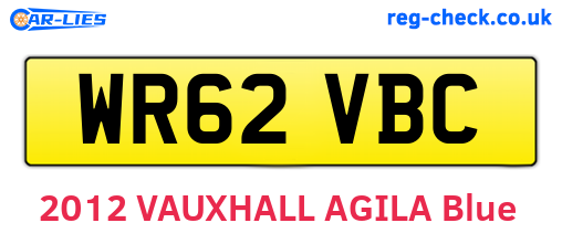 WR62VBC are the vehicle registration plates.