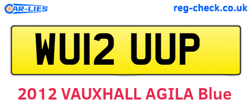 WU12UUP are the vehicle registration plates.