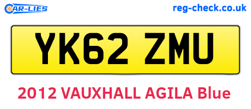 YK62ZMU are the vehicle registration plates.