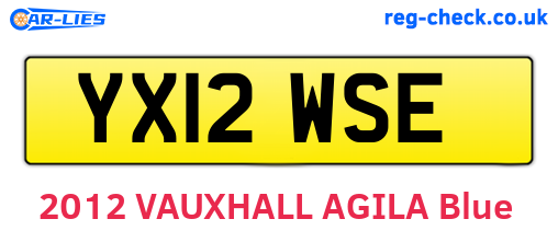 YX12WSE are the vehicle registration plates.