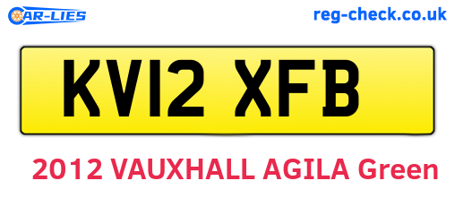 KV12XFB are the vehicle registration plates.