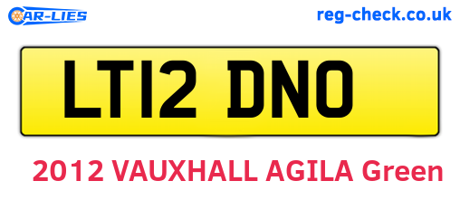 LT12DNO are the vehicle registration plates.