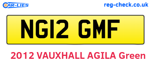 NG12GMF are the vehicle registration plates.