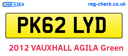 PK62LYD are the vehicle registration plates.