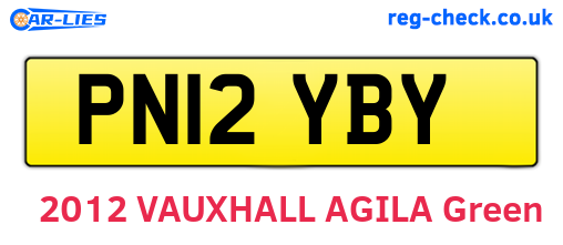 PN12YBY are the vehicle registration plates.