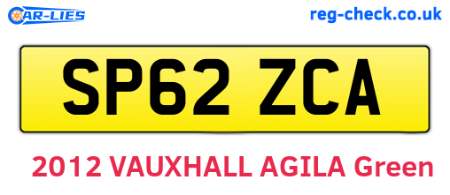 SP62ZCA are the vehicle registration plates.