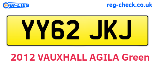 YY62JKJ are the vehicle registration plates.