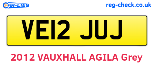 VE12JUJ are the vehicle registration plates.