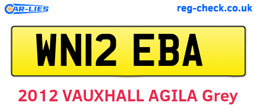 WN12EBA are the vehicle registration plates.