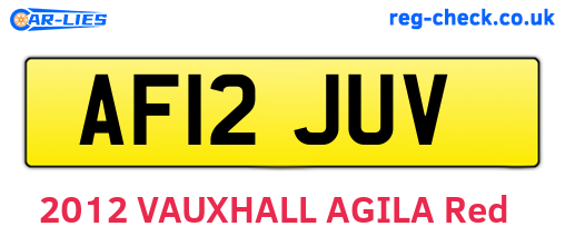AF12JUV are the vehicle registration plates.