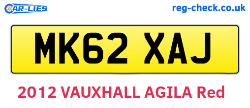 MK62XAJ are the vehicle registration plates.