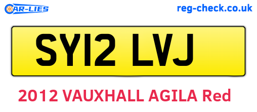 SY12LVJ are the vehicle registration plates.