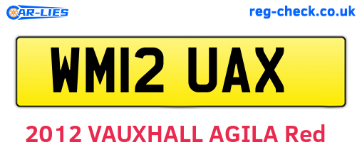 WM12UAX are the vehicle registration plates.