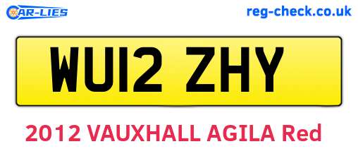 WU12ZHY are the vehicle registration plates.
