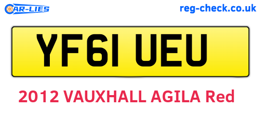 YF61UEU are the vehicle registration plates.