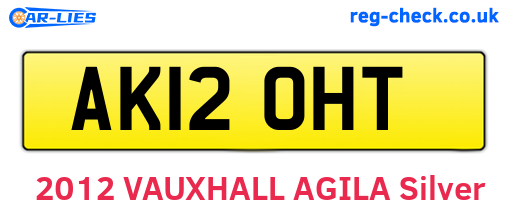 AK12OHT are the vehicle registration plates.