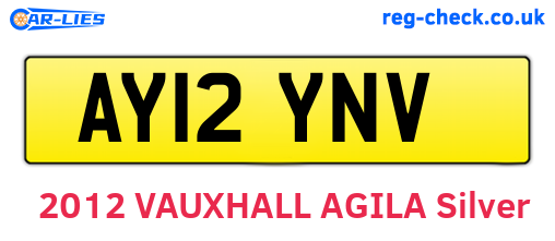 AY12YNV are the vehicle registration plates.