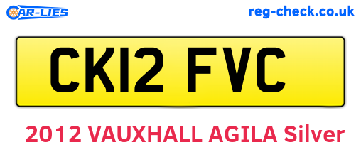 CK12FVC are the vehicle registration plates.
