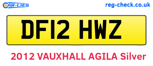 DF12HWZ are the vehicle registration plates.