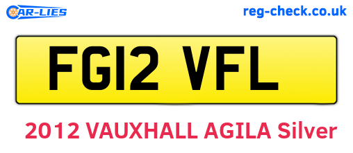 FG12VFL are the vehicle registration plates.