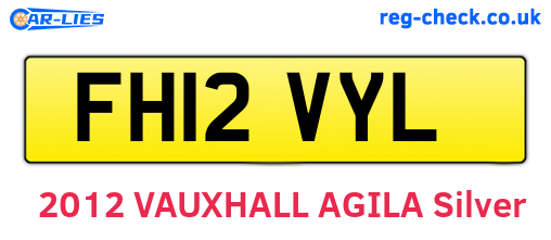 FH12VYL are the vehicle registration plates.