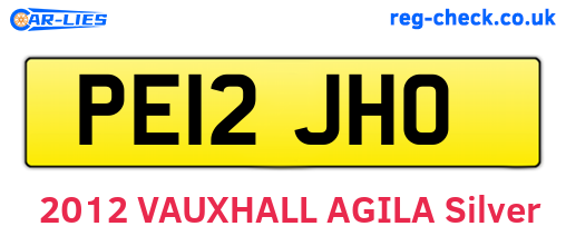 PE12JHO are the vehicle registration plates.
