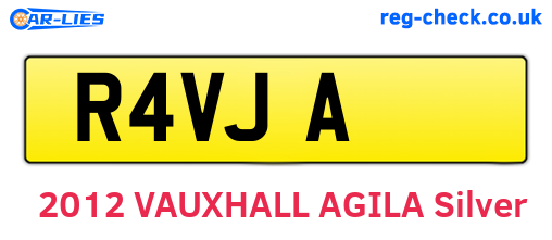 R4VJA are the vehicle registration plates.
