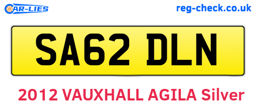 SA62DLN are the vehicle registration plates.