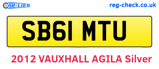 SB61MTU are the vehicle registration plates.