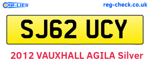 SJ62UCY are the vehicle registration plates.