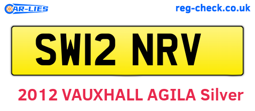 SW12NRV are the vehicle registration plates.