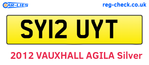 SY12UYT are the vehicle registration plates.