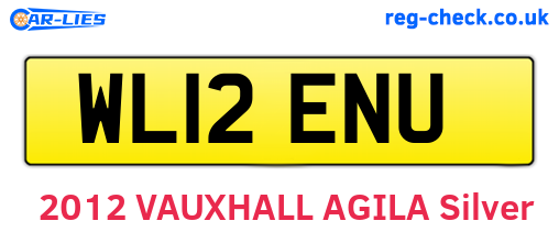 WL12ENU are the vehicle registration plates.