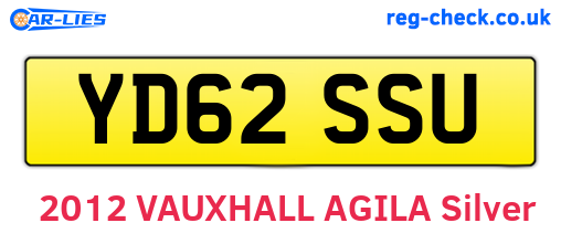 YD62SSU are the vehicle registration plates.