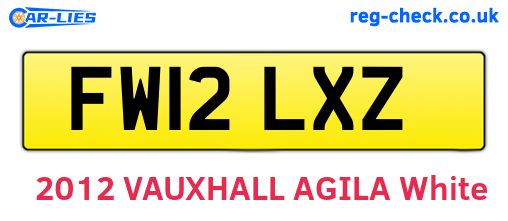 FW12LXZ are the vehicle registration plates.