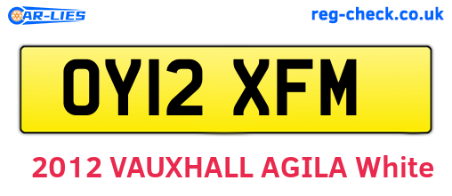 OY12XFM are the vehicle registration plates.