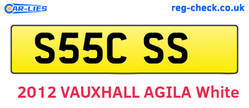 S55CSS are the vehicle registration plates.