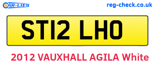 ST12LHO are the vehicle registration plates.