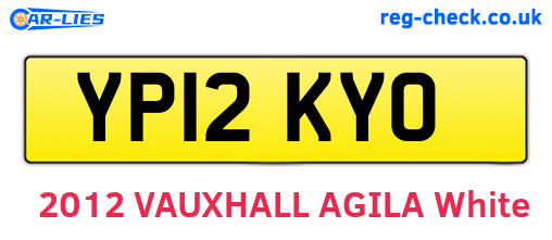 YP12KYO are the vehicle registration plates.