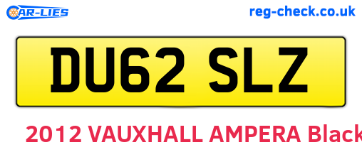 DU62SLZ are the vehicle registration plates.