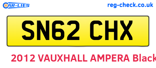 SN62CHX are the vehicle registration plates.