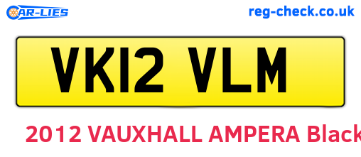 VK12VLM are the vehicle registration plates.
