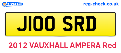 J100SRD are the vehicle registration plates.