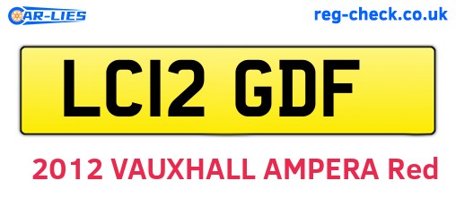LC12GDF are the vehicle registration plates.